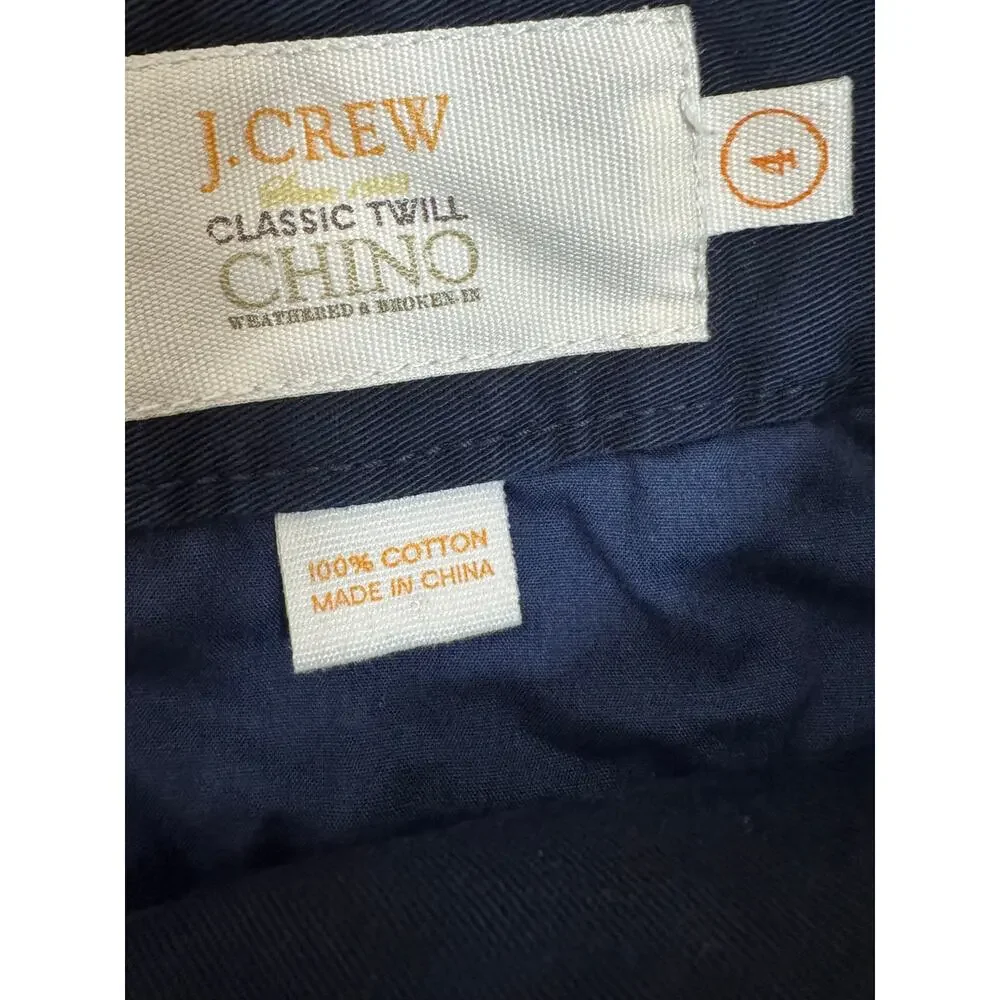 Y2K J.Crew Classic Twill Chino Sailor Mini Skirt Navy Size 4